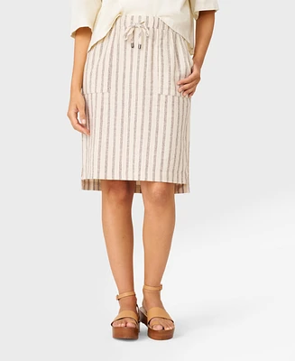 Cable & Gauge Women's Linen Blend Maxi Skirt