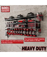 Hausource 4-Tier Large Power Tool Organizer - 12 Drill Holder, Workshop Storage Rack