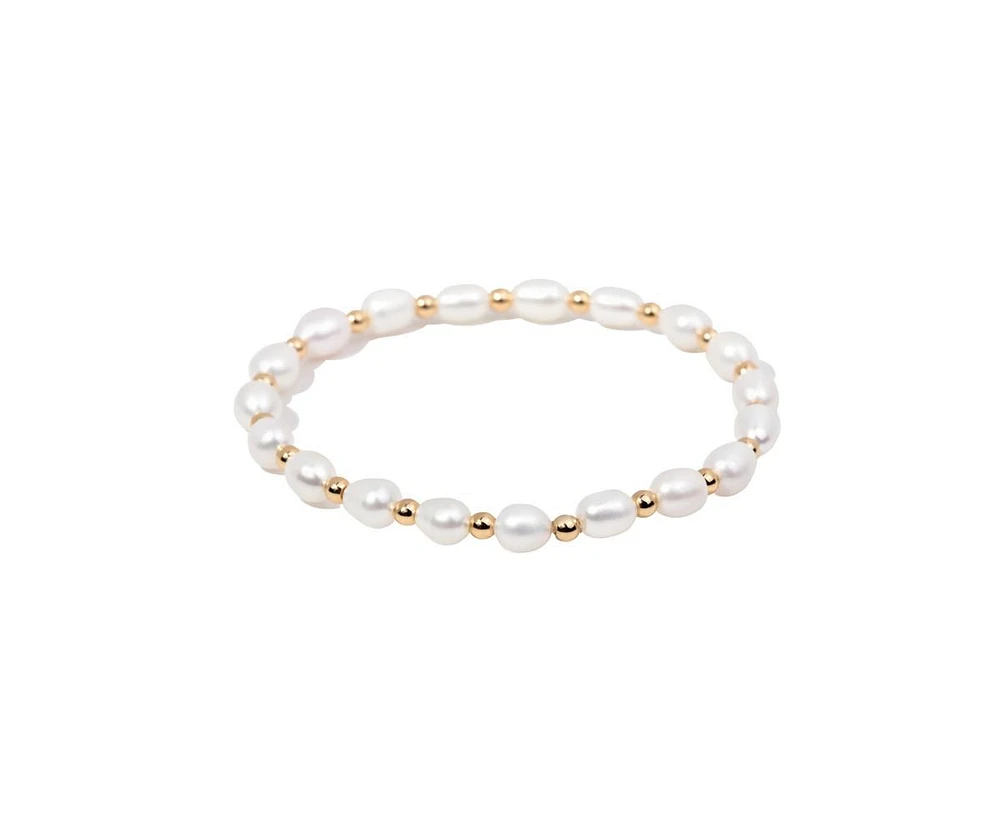 Gold Filled Pearl Bead Bracelet