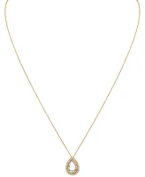 Diamond Tear-Shape 18" Pendant Necklace (1/4 ct. t.w.) in 14k Two-Tone Gold
