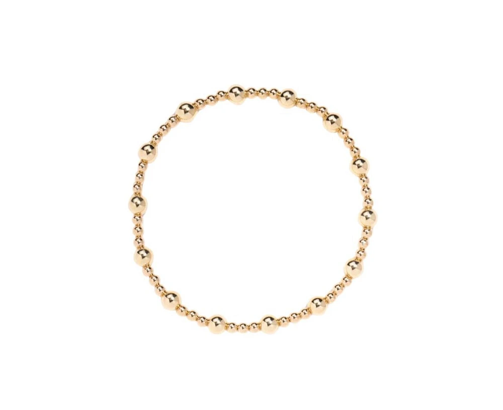 Gold Filled 3mm 5mm Alternating Bead Bracelet