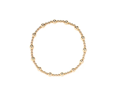 Gold Filled 3mm 5mm Alternating Bead Bracelet