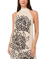 Vince Camuto Women's Floral Tie-Back Maxi Dress