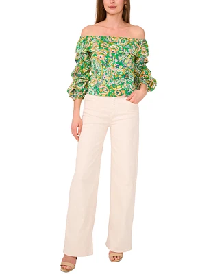 Vince Camuto Women's Bubble-Sleeve Off-The-Shoulder Top