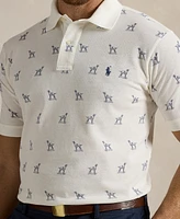Polo Ralph Lauren Men's Big & Tall Dog-Print Mesh Shirt