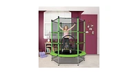Round Jumping Trampoline with Safety Pad Safe and Fun For Kids
