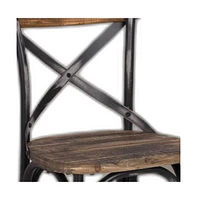 Modern Iron Bar Chair – Sleek Black Finish for Urban Loft Style