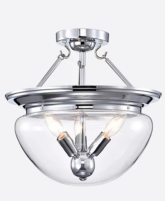 Home Accessories 15" Latona 3-Light Indoor Semi-Flush Mount Ceiling Light