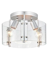 Home Accessories 13" Fortuna 2-Light Indoor Semi-Flush Mount Ceiling Light