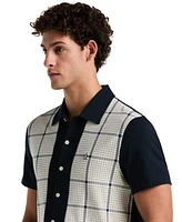 Original Penguin Men's Slim-Fit Cotton Interlock Plaid Bowling Shirt