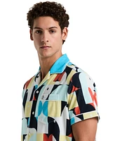 Original Penguin Men's Slim-Fit Camp Collar Terry Short-Sleeve Shirt