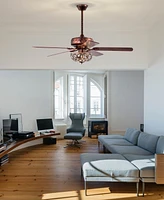Home Accessories 52" Jasiah 3-Light Indoor Ceiling Fan Chandelier
