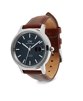 Daniel Wellington Men's Automatic Brown Leather Watch, 40mm