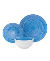 Godinger Spiral Blue 12-pc Porcelain Dinnerware Set