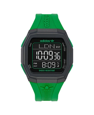 adidas Unisex Analog Green Resin Watch, 48mm