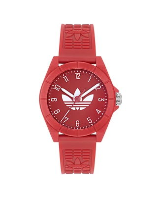 adidas Unisex Analog Red Resin Watch, 41mm