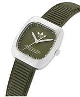 adidas Unisex Analog Green Leather Watch, 37mm