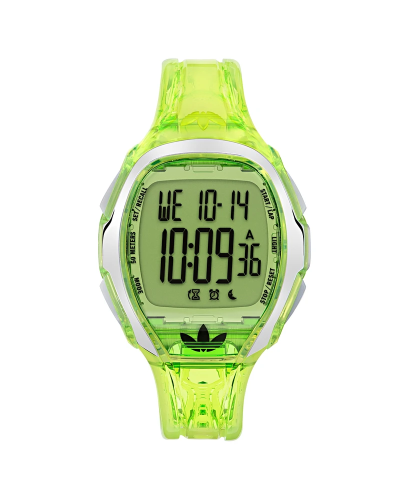adidas Unisex Analog Green Resin Watch, 45mm