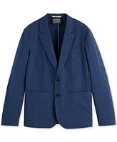 Scotch & Soda Men's Relaxed Fit Unconstructed Seersucker Blazer