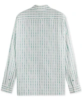 Scotch & Soda Men's Long Sleeve Voile Dash Print Button-Front Shirt