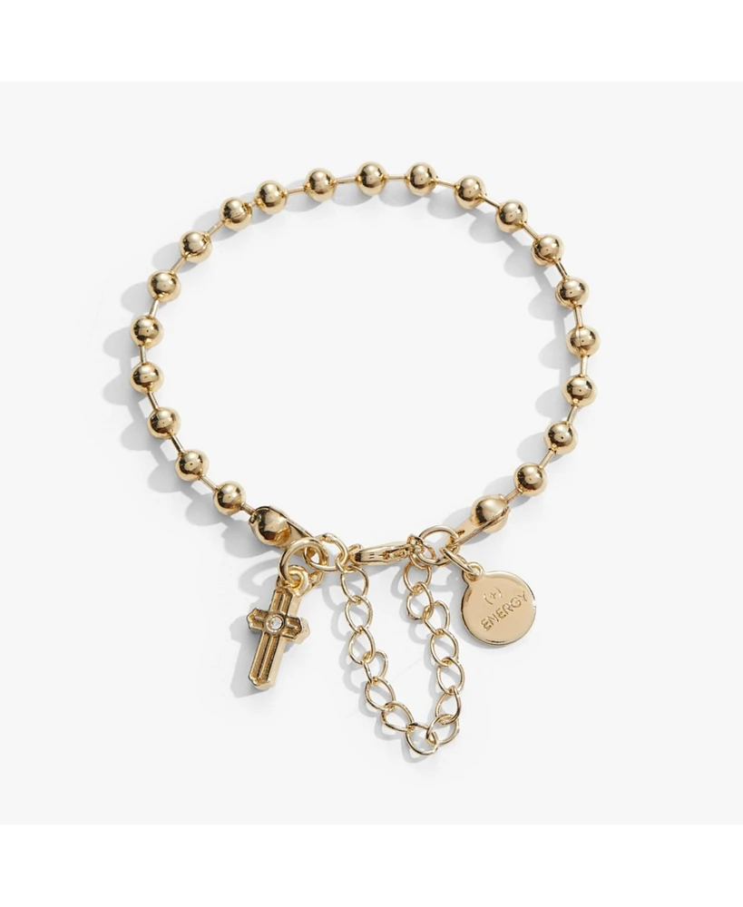Cross Ball Chain Bracelet Adjustable