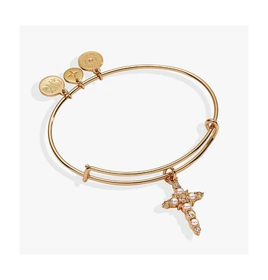 Pearl Basics Accents Cross Bangle Bracelet