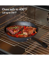 Cook N Home Nonstick Saute Fry Pan Professional Hard Anodized 12 inch Frying Pan with Lid