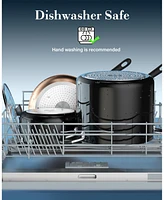 Cook N Home Professional 8-qt Nonstick Deep Cooking Pot Canning Cookware Stockpot with Glass Lid, Black