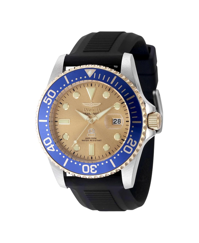 Invicta Men's 48216 Pro Diver Quartz 3 Hand Gold Dial Watch