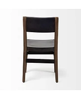 Metal and Wood Open Back Dining Chair for Industrial Style Seating