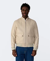 Furniq Uk Men's Men s Leather Bomber Jacket, Created for Macy