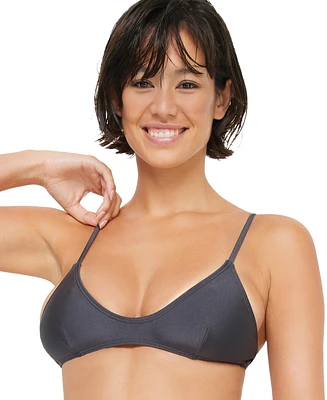 Lscn by Lascana Women's Shimmer Scoop Neck Bikini Swimsuit Top