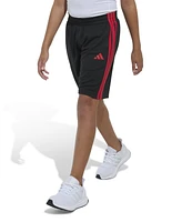 adidas Big Boys Elastic Waistband Essentials 3-Stipe Shorts