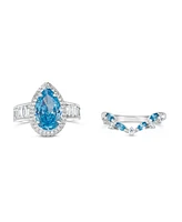Aqua Pear Set by Anna Zuckerman