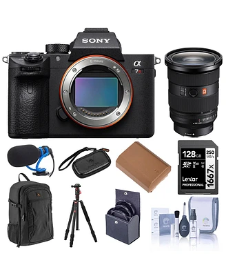 Sony Alpha a7R Iv Mirrorless Camera (V2) with Fe 24-70mm f/2.8 Gm Lens, Bundle with Alpine 200 Backpack, 128GB Memory Card, Np-FZ100 Battery, TASC300