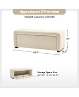 Alicia Modern Storage Bench with Side-opening Storage