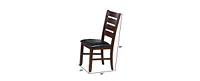 Faux Leather Slat Back Dining Chairs Set of Two for Comfortable Home Dining