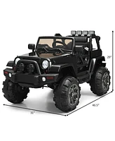12V Electric Ride On Truck with Parental Remote Control and Led Lights