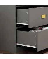 Changing table with six drawers, baby changing station with changing table top and drawers