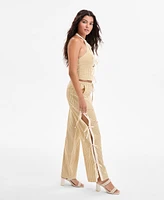 Avec Les Filles Women's Side-Tie Straight-Leg Pants