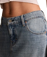 Lucky Brand Women's Zipper Denim Maxi Skirt
