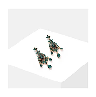 Sohi Women's Gold-Plated Stone Drop Earrings