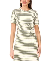 Vince Camuto Women's Cotton Striped Ruched Midi Dress