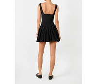 WeWoreWhat Women's Corset Peplum Mini Dress