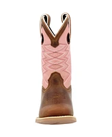 Durango Boys Lil' Rebel Pro Kids Dark Chestnut Bubble Gum Western Boot
