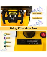12V Kids Ride On Construction Tractor with Electric Adjustable Bucket