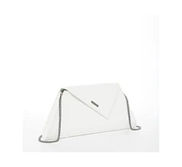 Susu White Purse Leather Clutch Bag Crossbody Evening Purse Unique Women's Handbag