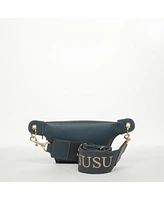 Susu Chest Sling Bag Shoulder Sling Bag Small Blue Leather Crossbody Sling Bag