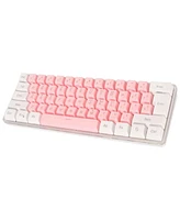 Mini Keyboard, 61 Keys Keyboard Small Gaming Keyboard Gaming Keyboard 60 Percent Wired Gaming Keyboard (Pink)
