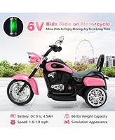 6V Powered Toddler 3-Wheel Motorbike Ride On Toy with Horn and Headlight